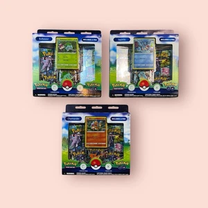 Pokemon GO TCG Pin Sammlung 3er Set Charmander Squirtle Bulbasaur SEALED - Bild 1 von 16