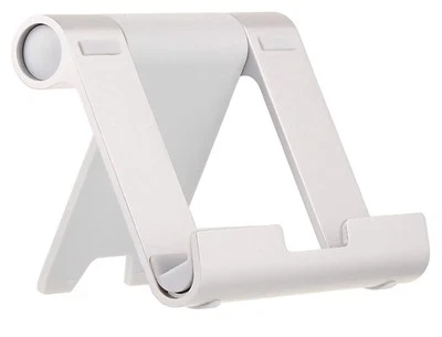Amazon Basics Metal Stand for Tablets, E-Readers, & Phones; Silver - Image 1 of 4
