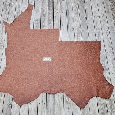 Remanente de tapicería de cuero marrón parcial de piel de vaca de alta calidad marrón antiguo  Foto 1 de 4