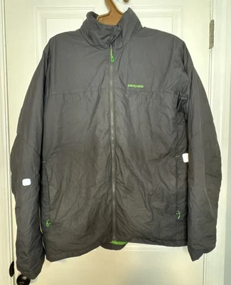 Patagonia Men’s XL Grey Puffy PolartecJacket Smooth Shell has patches stuff sack - Image 1 of 4