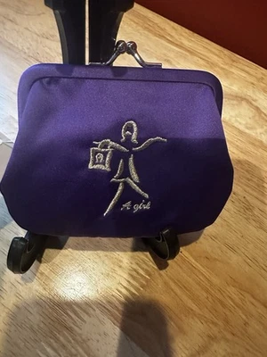 Etienne Aigner Kiss Lock Coin Purse Purple  4" - Image 1 of 4