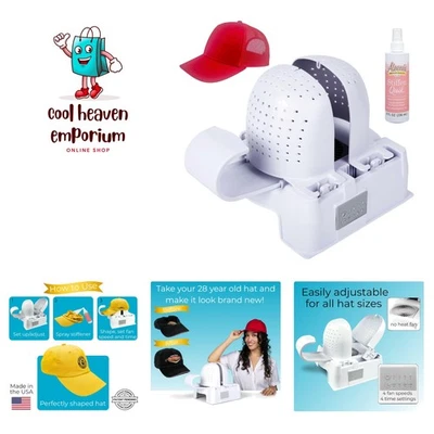 Hat Shaper Machine with Stiffening Spray – Adjustable Hat Care & Reshaping De... - image 1 of 4