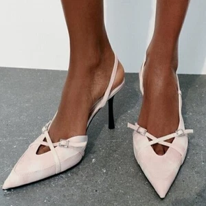 ZARA Pointed Toe Slingbacks NWT - Picture 1 of 16