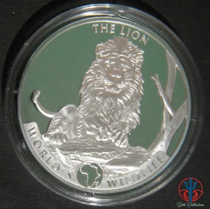 Congo  2022 the Lion  silver coin 1 oz in capsule - Picture 1 of 2