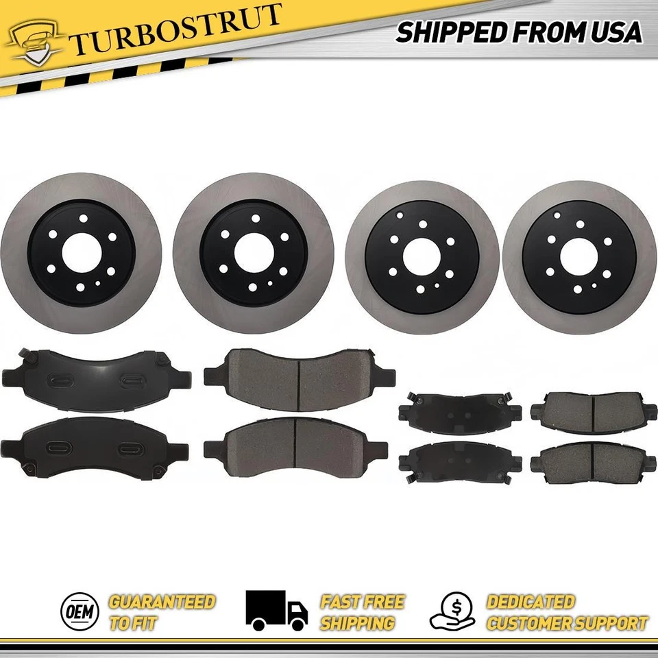 Front & Rear OE Brake Rotors Brake Pads Kit for 2008-2017 Buick Enclave 3.6L - Image 1 of 2