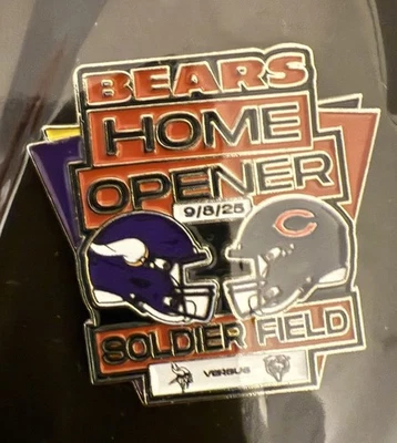 Chicago Bears VS Minnesota Vikings Game day Pin 9/8/2025 NEW Soldier Field - Image 1 of 3