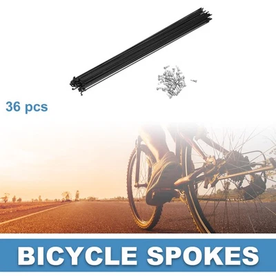 Radios para bicicleta 14G 295MM radios para bicicleta de montaña acero negro 36 piezas Foto 1 de 4