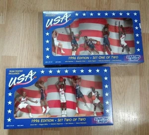 1996 Team USA Starting Lineup SLU Set 1 & 2 Malone Miller Pippen Shaq Robinson + - Picture 1 of 5