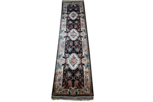 3x12' Black French/European Bamboo Silk Aubusson Runner 74619 - Picture 1 of 6