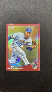 2013 Topps Chrome - Red Refractor #108 Rickie Weeks #15/25 Brewers
