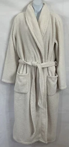 Gilligan & O’Malley Sz L/XL Ivory Fleece Luxe Plush Midi Robe Tie Belt Pockets - Bild 1 von 11