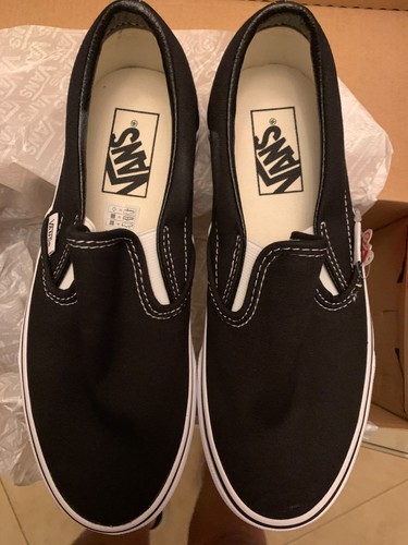 Vans Classic Slip On VN000EYEBLK Nero Bianco Uomo Taglia 7 Wm 8 5