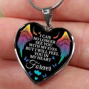 Heart Shape Pendant Necklace, Remembrance Gift - Aus Located and Posted - Picture 1 of 8