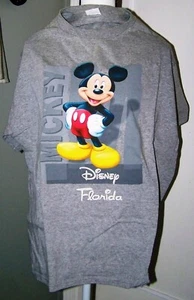 WALT DISNEY MICKEY MOUSE GRAY ORLANDO FLORIDA TEE SHIRT - 50-50 BLEND - LARGE - Picture 1 of 1