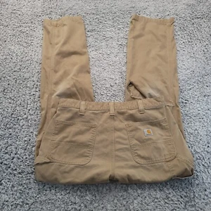 Carhartt Jeans Mens 36x34 Beige Workwear Chore Thrashed Carpenter Normcore Cargo - Picture 1 of 9