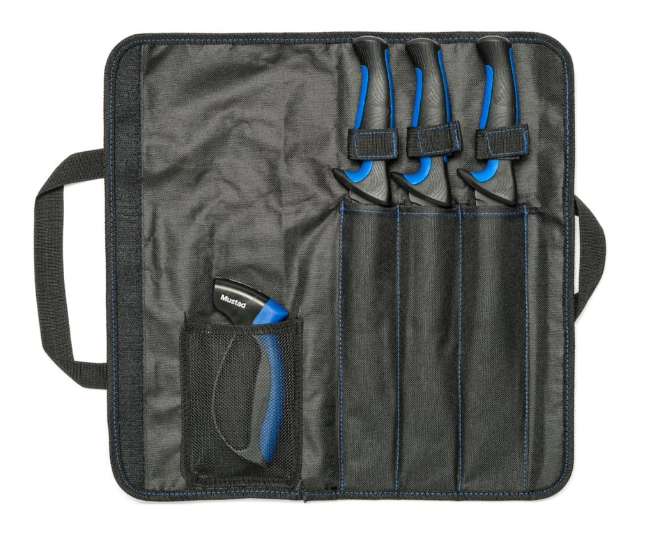 Kit de cuchillos para filete y deshuesar Mustad de 3 piezas con afilador descomposición/limpieza de peces Foto 1 de 4