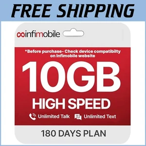 6-Month Prepaid Unlimited Plan with 10GB High-Speed Data & Nationwide Coverage - Zdjęcie 1 z 9
