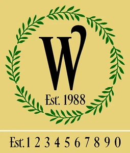 WIEDERVERWENDBARE SCHABLONE ARTIKEL 9303 U 12"x12" - ALPHABET "W" EST. SET - MYLAR SCHABLONEN - Bild 1 von 1