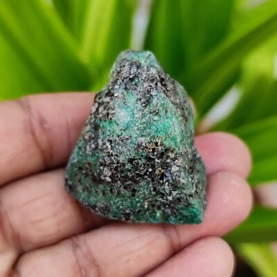 Pedra preciosa bruta esmeralda verde colombiana natural 190 quilates com certificado - Imagem 1 de 4