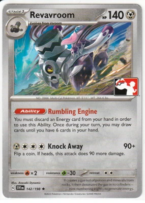 Pokemon Prize Pack Series 4 Revavroom 142/198  - PLAY STAMPED - LP - Image 1 of 2