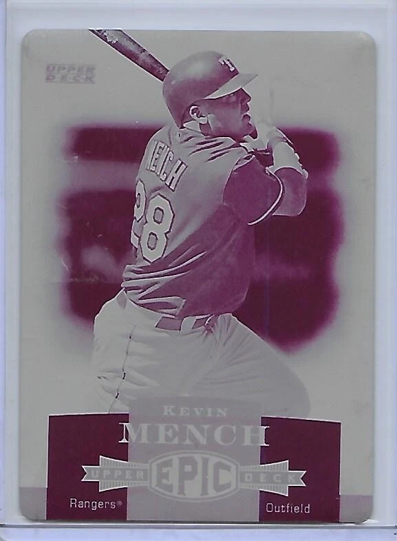 1/1 plate KEVIN MENCH 2006 Upper Deck #249 MLB Epic magenta Texas Rangers - Image 1 of 2