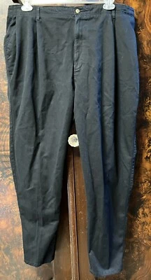 Pantalones de trabajo informales plisados chinos Cabin Creek para mujer talla 28W negros 100 % algodón 42x29 Foto 1 de 4