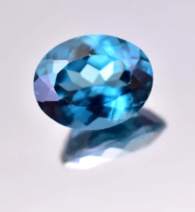 10.3X7.6MM Natural Indicolite Blue Green Tourmaline Oval Cut Loose Gemstone 3Ct - Bild 1 von 6