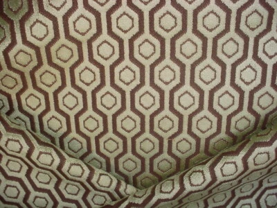 3-1/2 Scalamandre AL 1078CBP4 Malawi Citron Hexagon Velvet Upholstery Fabric - Image 1 of 4