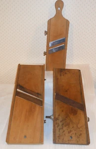 Lot of 3 Wooden Cabbage / Slaw Cutter Boards - Decor or Crafts - 15" 16" 17" - Picture 1 of 16