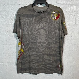 Camiseta para hombre Affliction American Customs, verde grande - Imagen 1 de 9