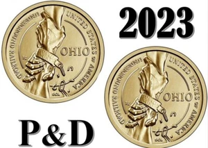 2023 P&D OHIO INNOVATION DOLLAR $1 Brilliant Uncirculated US Mint 2 coins Set - Picture 1 of 3