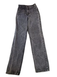 Vintage Levis 7505-0256 26x30 Black Acid Wash 80s Student Jeans Made In USA - Picture 1 of 8