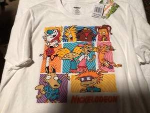 Men’s Nickelodeon T Shirt  Size XL White Short Sleeve Graphic Tee - Picture 1 of 2