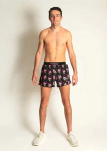 Pantalones Cortos Hombre Flamingos 4" Medio Dividido (Negro) XS, S, M, L, XL - Imagen 1 de 12