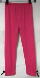 Girls Size 6 Pink Leggings Pants with Black Bows A1 1623 - Picture 1 of 3