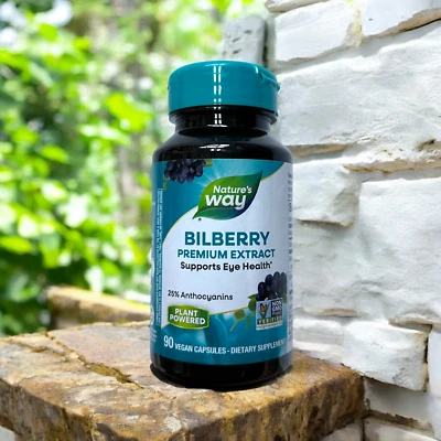 Nature’s Way Extracto de Arándano Suplemento para la Salud Ocular 90 Cápsulas Foto 1 de 3