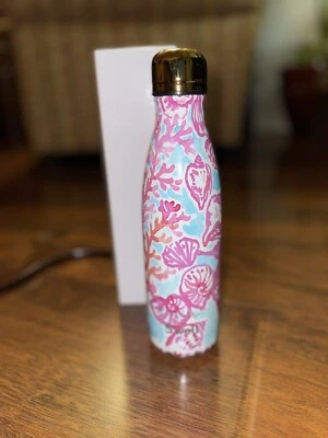 Lilly Pulitzer S’Well Swell SHELL WE DANCE WATER BOTTLE 17 Ounce Reusable NWT - Image 1 of 4