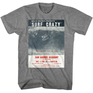Bruce Brown The Endless Summer Surf Crazy San Gabriel Academy Men's T Shirt - Picture 1 of 5