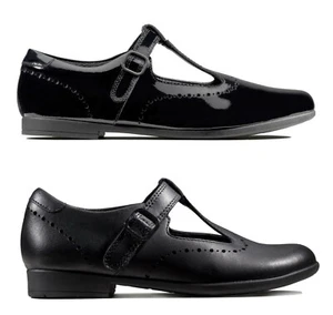 * OFERTA * ZAPATO ESCOLAR T BAR DE CUERO CLARKS SCALA SEEK K PARA NIÑAS - Imagen 1 de 18
