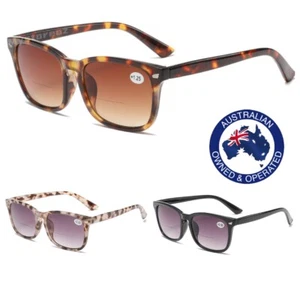 Bifocal Mens Women Magnifying Eyeglasses Sunglasses Tinted Reading Glasses - Picture 1 of 17