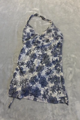 Shore Shapes Skirted Swimwear Navy Floral Size 14 Tummy Control - Image 1 of 4