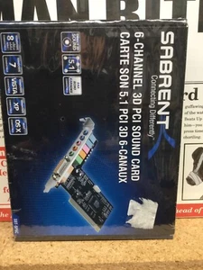 New Genuine Sabrent 6-Channel PCI Sound Card SBT-SP6C - Picture 1 of 2