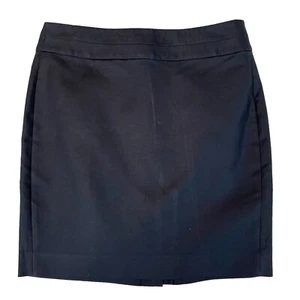 Banana Republic Women's Black Flat Front Mid Length Pencil Skirt Size 4 Petite - Picture 1 of 12