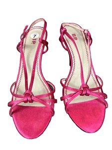 BP. Women’s Pink Size 7 Satin Strappy Sandal Heels Size 7 - Picture 1 of 5