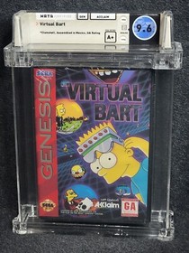 Sega Genesis VIRTUAL BART Wata 9.6 A+ NEW Factory Sealed VGA Grail Simpsons Game