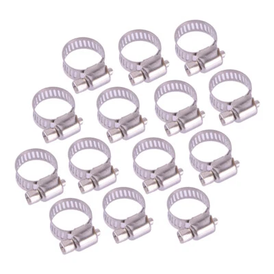 50pcs 3/8" - 5/8" Stainless Steel Adjustable Worm Gear Hose Clamps A3 @↔ - Image 1 of 4