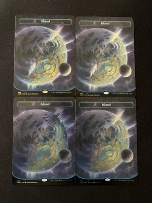 MTG Island Galaxy Foil x4 Magic the Gathering UK Card Game Collectible - Image 1 of 2