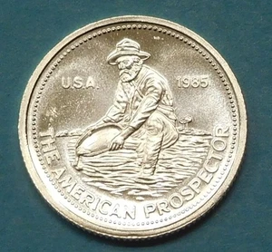 Lingotes artísticos fraccionarios de plata Engelhard Prospector 1985 1/10 OZ - raros - Imagen 1 de 2