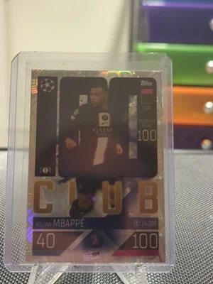 2022-23 Topps Match Attax UEFA Club Competitions - 100 Club Kylian Mbappe #458 - Image 1 of 2