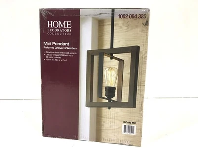 Home Decorators Palermo Grove 10 in. 1Light Gilded Iron Mini-Pendant (OPEN) - Image 1 of 3